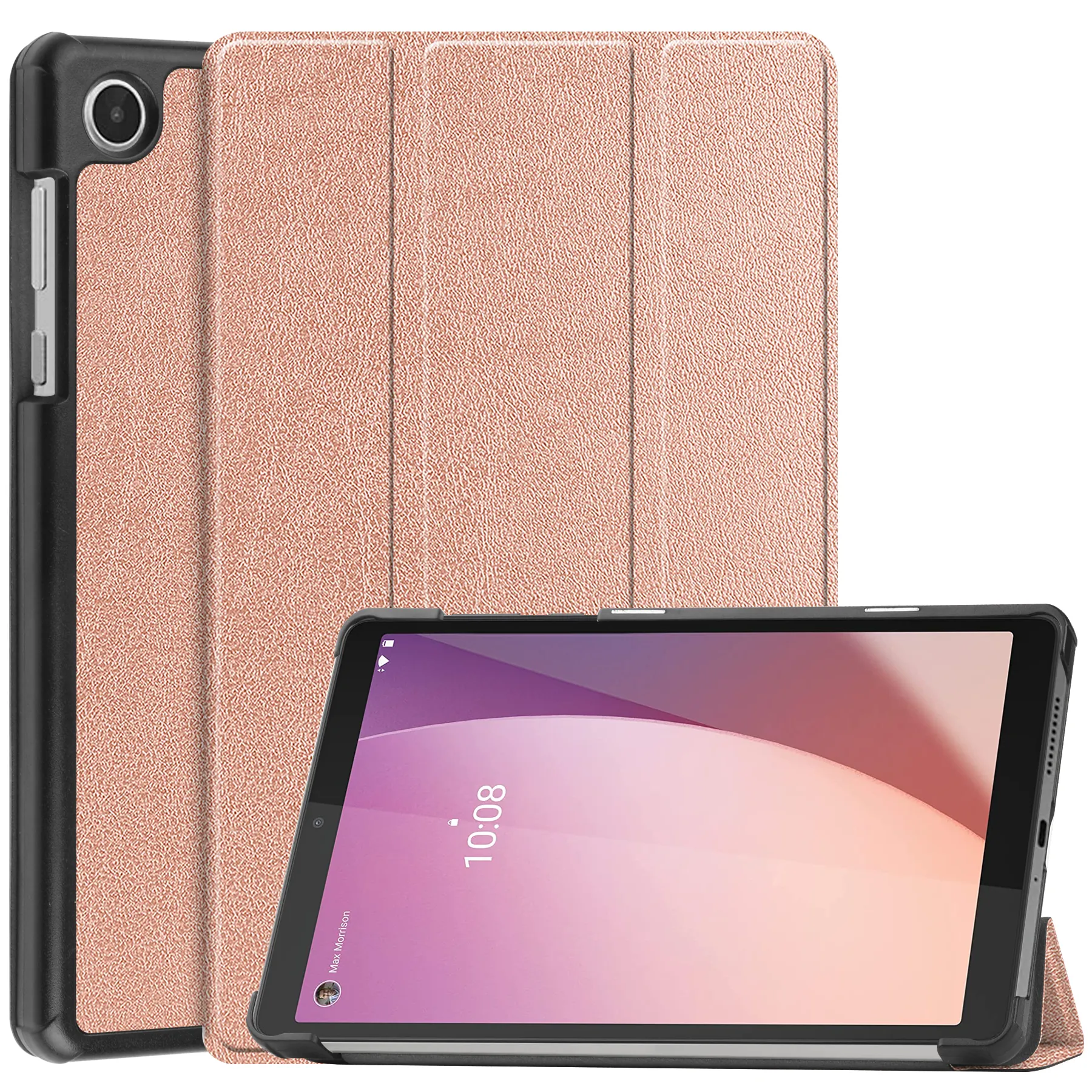 PU deri tri-fold kapak Tablet kapak koruyucu kabuk kılıf için Lenovo Tab M8 4th Gen TB-300FU TB300XU 2023 Funda