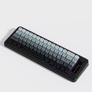 Teclado inalámbrico/cableado para juegos de 67 teclas-Teclado de membrana ultracompacto retroiluminado RGB personalizable con escritura silenciosa - Product Image 2
