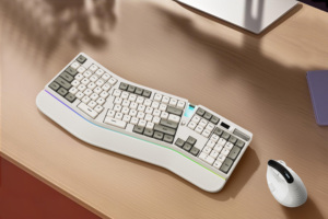 Accesorios de ordenador: teclado ergonómico RGB de 106 teclas, Teclado mecánico inalámbrico para juegos, conexión de modo triple personalizada - Product Image 2