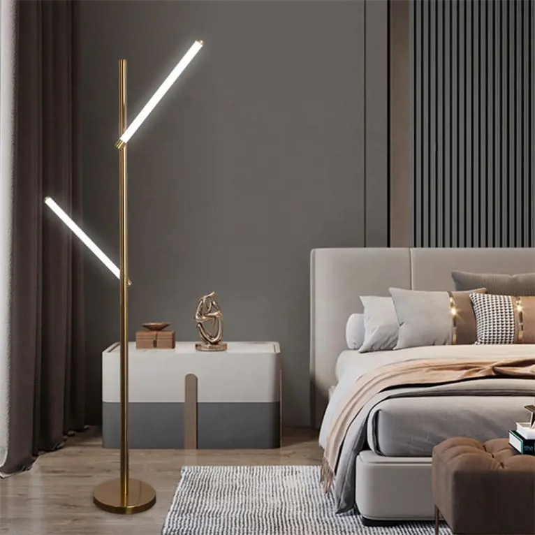 Moderne Led Vloer Decoratieve Verlichting Luxe Slaapkamer Woonkamer Staande Lichte Vloerlamp