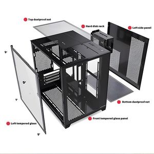 Factory oem fai da te matx torri vetro anteriore computer personalizzato rgb desktop gamer de involucro gaming bianco custodia pc - Product Image 4