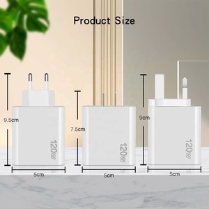 120W高速壁充電器ブロックプラグ5ポートUSB充電ステーション電源タップアダプター3PDタイプCおよび2USBA携帯電話充電器 - Product Image 5