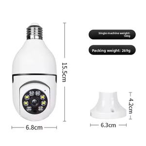 Produsen OEM kamera bohlam lampu Mini E27 deteksi gerakan Pan/Tilt WiFi kamera nirkabel cerdas mendukung penyimpanan kartu SD mikro - Product Image 6