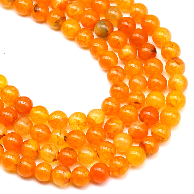 Agate de veines de dragon orange