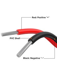 有线电视2包3.3英尺20AWG RCA扬声器线适配器音频视频影音接收器电视低音炮兼容2根裸线RCA - Product Image 3