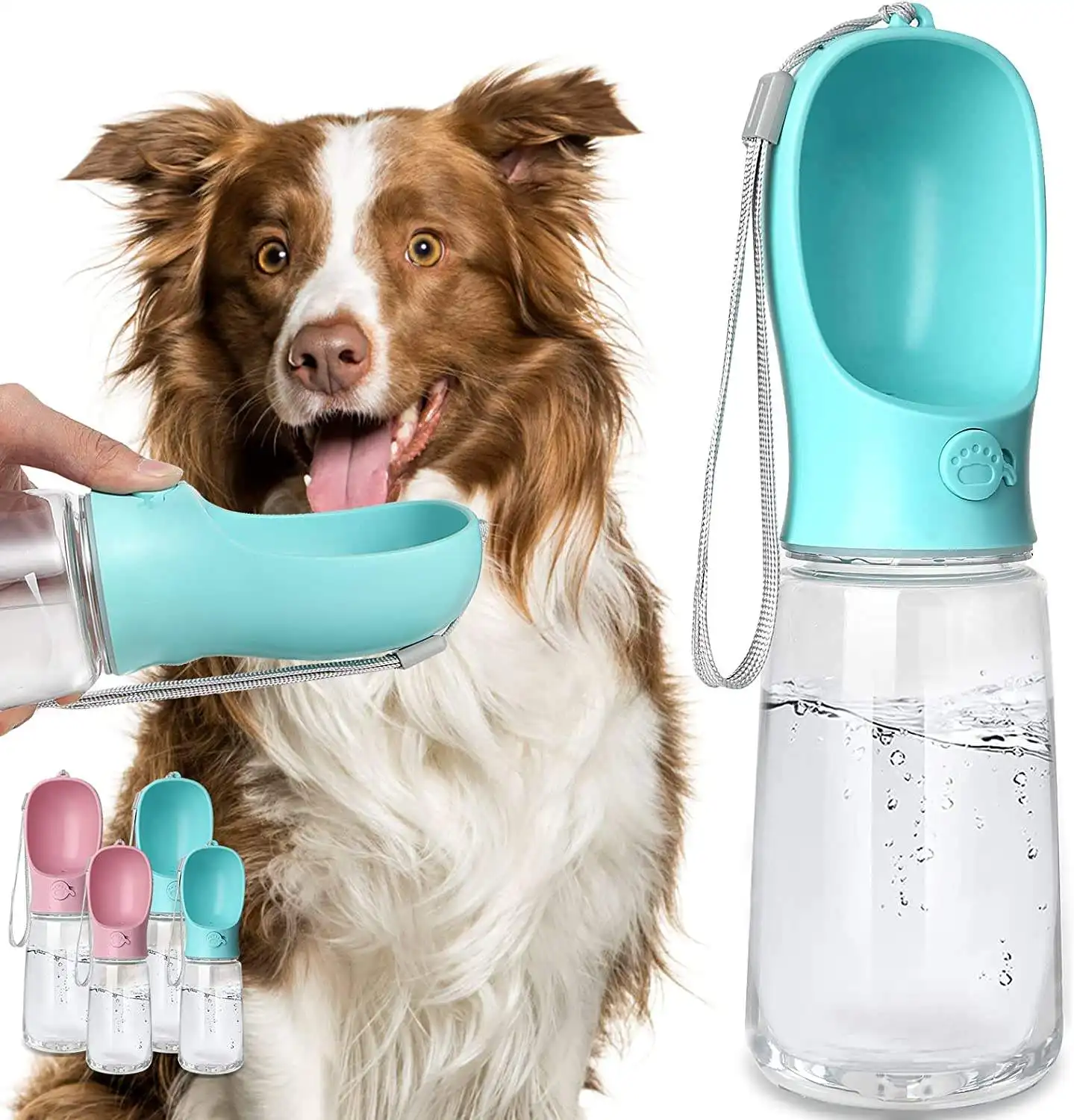 Individuelle Hundemaschine, auslaufschutz tragbar Welpen-Wasserspender mit Trinkvorrichtung für Haustiere draußen Spaziergang und Wandern
