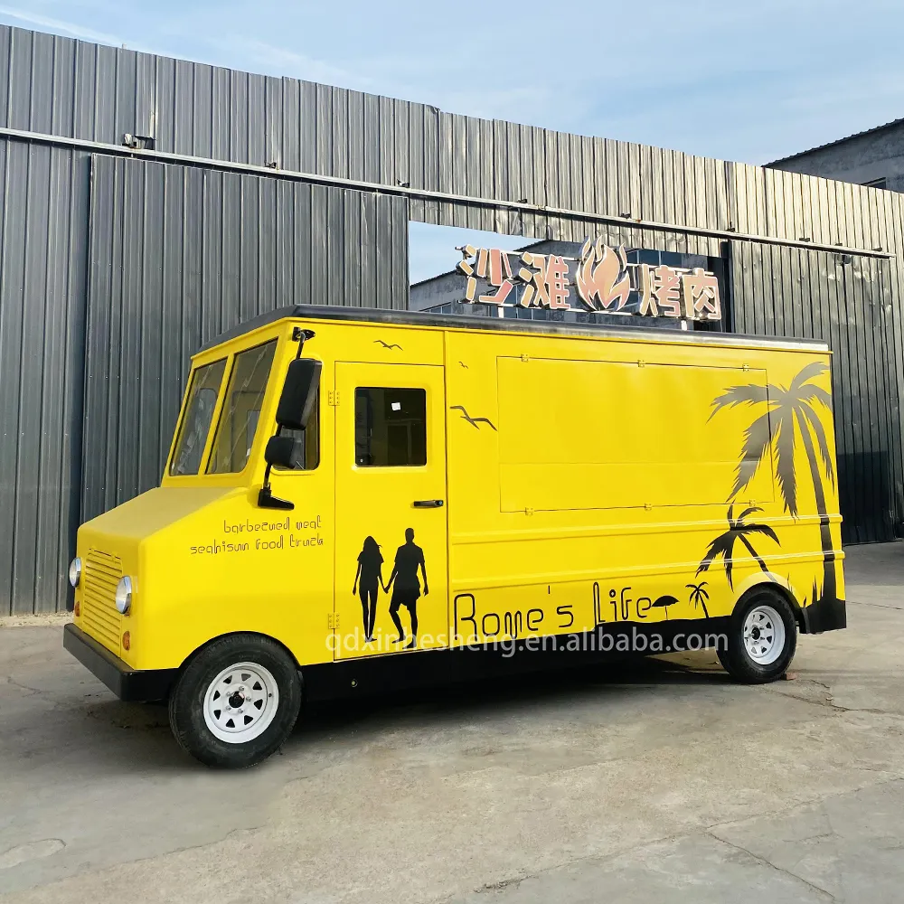 Camion de nourriture de crème glacée entièrement équipé restauration café remorque remorque de restauration rapide usa camion de nourriture mobile électrique à vendre