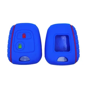 Peugeot için silikon araba anahtarı durum <span class=keywords><strong>207</strong></span> 206 107 307 406 Citroen C3 C2 C1 C1 Picasso Picasso için kapak Shell Fob aksesuarları