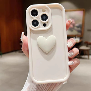 Ins时尚3d爱心手机壳Iphone16 15 14 13 12 11 Pro软Tpu彩色手机壳Iphone Xr/xs/8 - Product Image 3