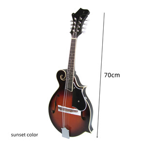 Mandolino per chitarra a 8 corde tipo F mandolino per strumento musicale tibetano occidentale con strumento a corda con custodia in pelle - Product Image 3