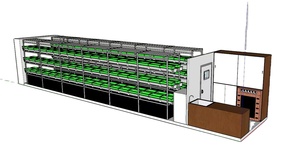 ONE-one Large 40ft Container Hydroponic Plant Factory Steel Agricultural Greenhouse with PC Sheet Cover for Urban Agriculture