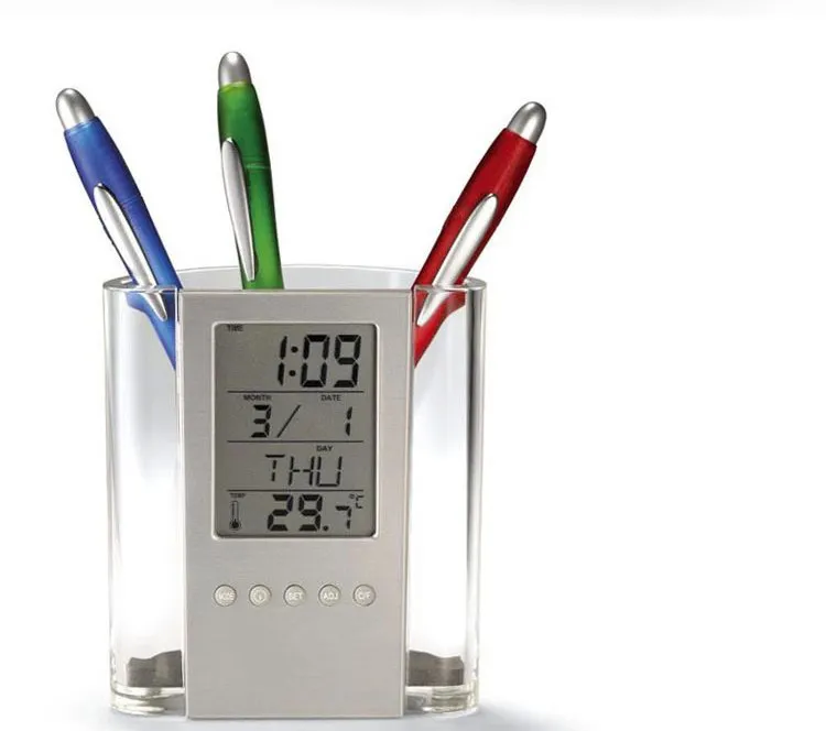 Transparent Calendar with Pen Holder