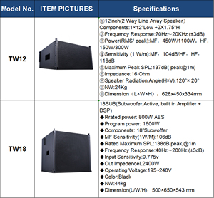 มาใหม่สายอาร์เรย์มืออาชีพสําหรับงานแต่งงานดีเจดิสโก้หอประชุมลําโพง Active Line Array - Product Image 6