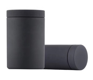 Plastic <strong>canister</strong> with lid 32oz hdpe black soft touch food supplements packaging plastic screw cap Aplus Packaging