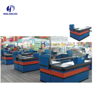现代零售店现金柜台设计现金收银台柜台收银员可调超市柜台 - Product Image 6