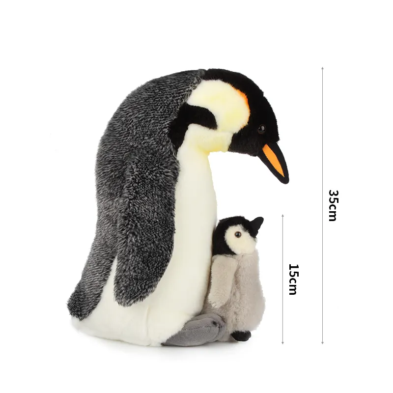 Harga rendah 35cm Penguin Mama dan boneka bayi mewah boneka Pinguin mainan untuk anak-anak