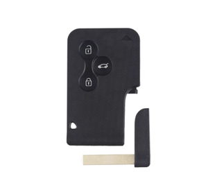 10X 3 Button Smart Card <strong>Key</strong> Shell for Renault Clio Logan Megane 2 3 Koleos Scenic Card Case Black Car <strong>Key</strong> Fob With Small <strong>Key</strong> - Product Image 2