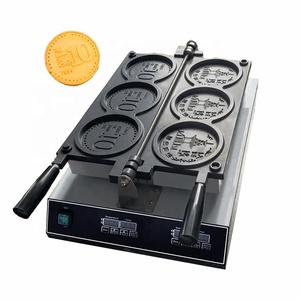 เครื่องทำวาฟเฟิลหยอดเหรียญทอง1500วัตต์เครื่องทำขนมแบบสโคนทรงกลมเครื่องอบชีส - Product Image 1