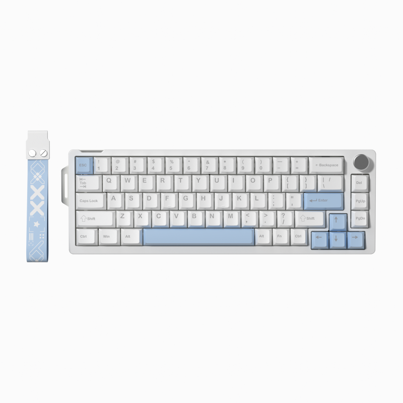 White keyboard+Blue keycaps(set)
