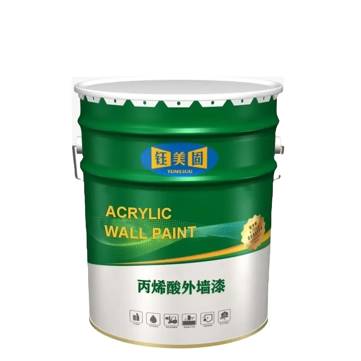 TC0004 Eco-Friendly Acrylic Pottery Exterior Wall Paint Liquid Building Coating with Powder Appearance