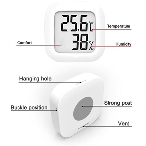 Termómetro Digital LCD con expresión de cara sonriente, higrómetro, pantalla para habitación interior, Sensor electrónico de temperatura y humedad - Product Image 5