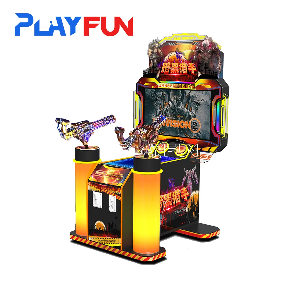 Playfun Operado por monedas 2 Jugadores Darkeneo Skyle Simulador electrónico Pistola de tiro Máquina de juego de arcade para la venta