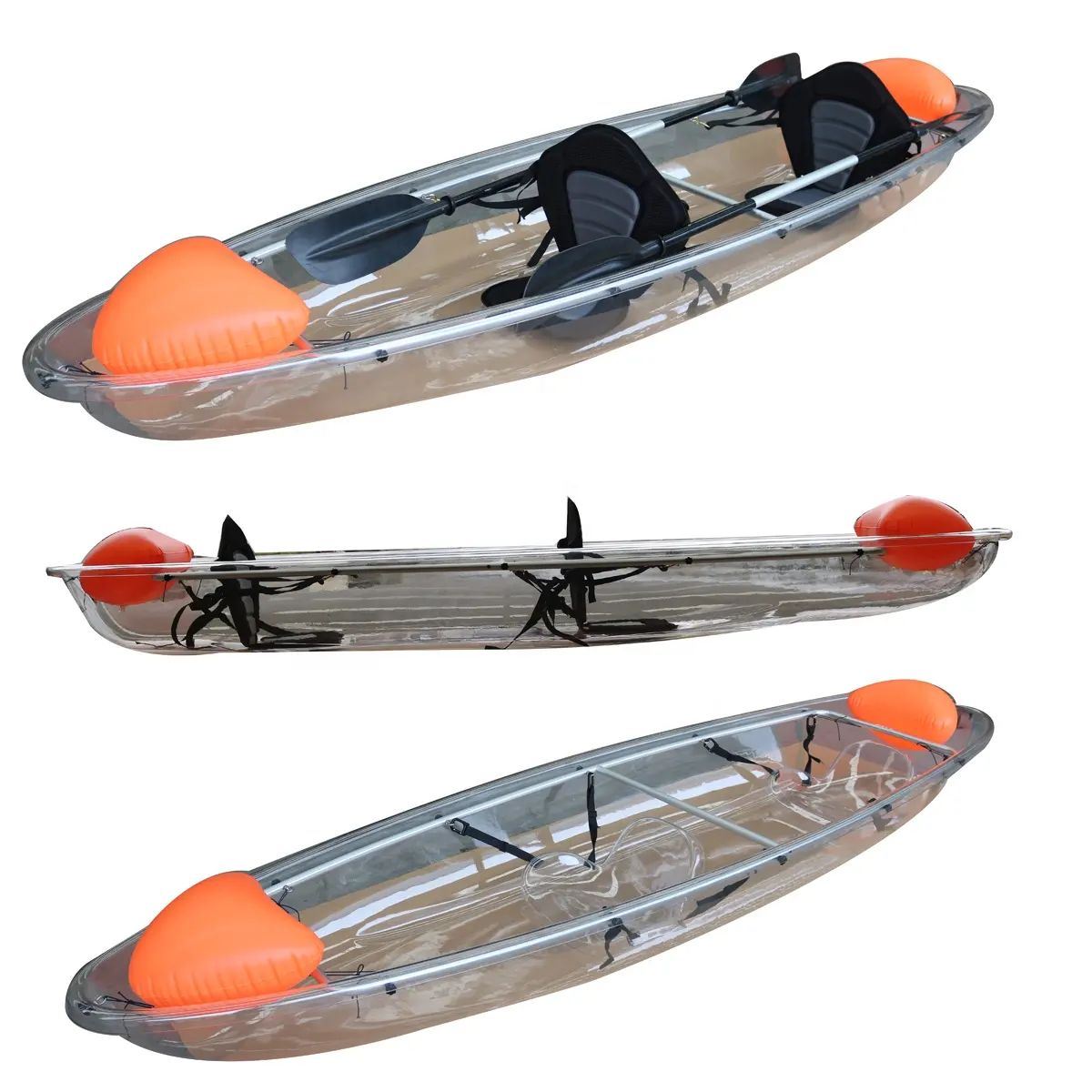 Kayaks Transparent with Paddles PC Glass Bottom Crystal Kayak 11ft Canoa Leisure Transparent Canoe Lakes & Rivers & Ocean Ltd.