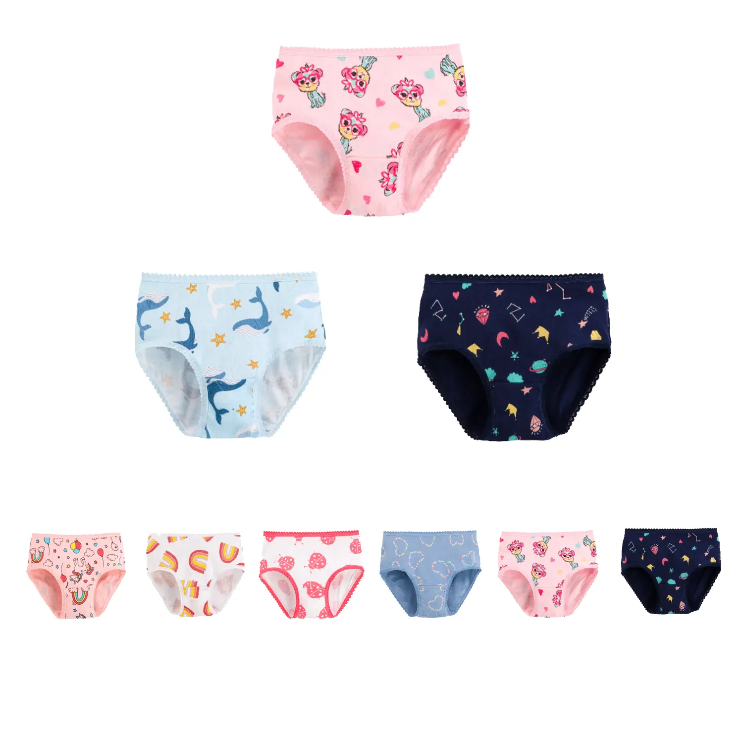 Wholesale/ODM/OEM Girl Cartoon Lace Children's Underwear Cotton Shorts