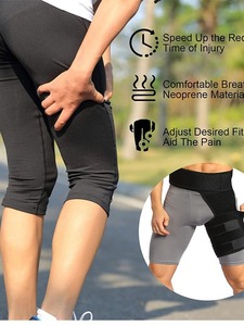 Commercio all'ingrosso in Neoprene Fitness protezioni per le gambe Anti-sforzo muscolare cintura per le natiche per le cosce sportive con funzione di protezione in magazzino - Product Image 5