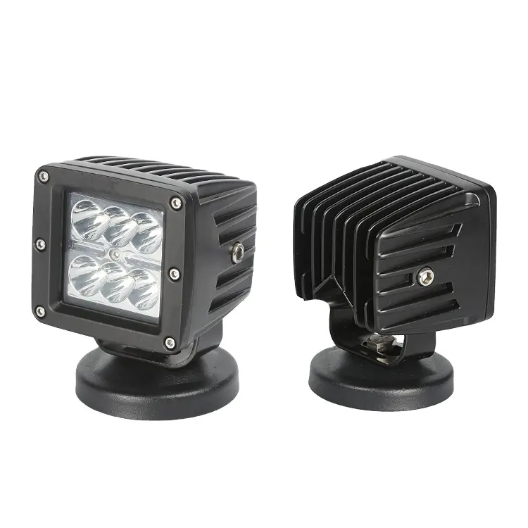 Zhongshan 12v piazza lampada del camion impermeabile IP68 lampeggiante faro auto 18w ha condotto la luce del lavoro