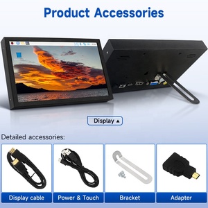 7英寸便携式液晶显示屏1024x600 IPS显示器，带VGA/影音/高清视频输入，适用于笔记本电脑覆盆子皮橙色皮DVD - Product Image 6