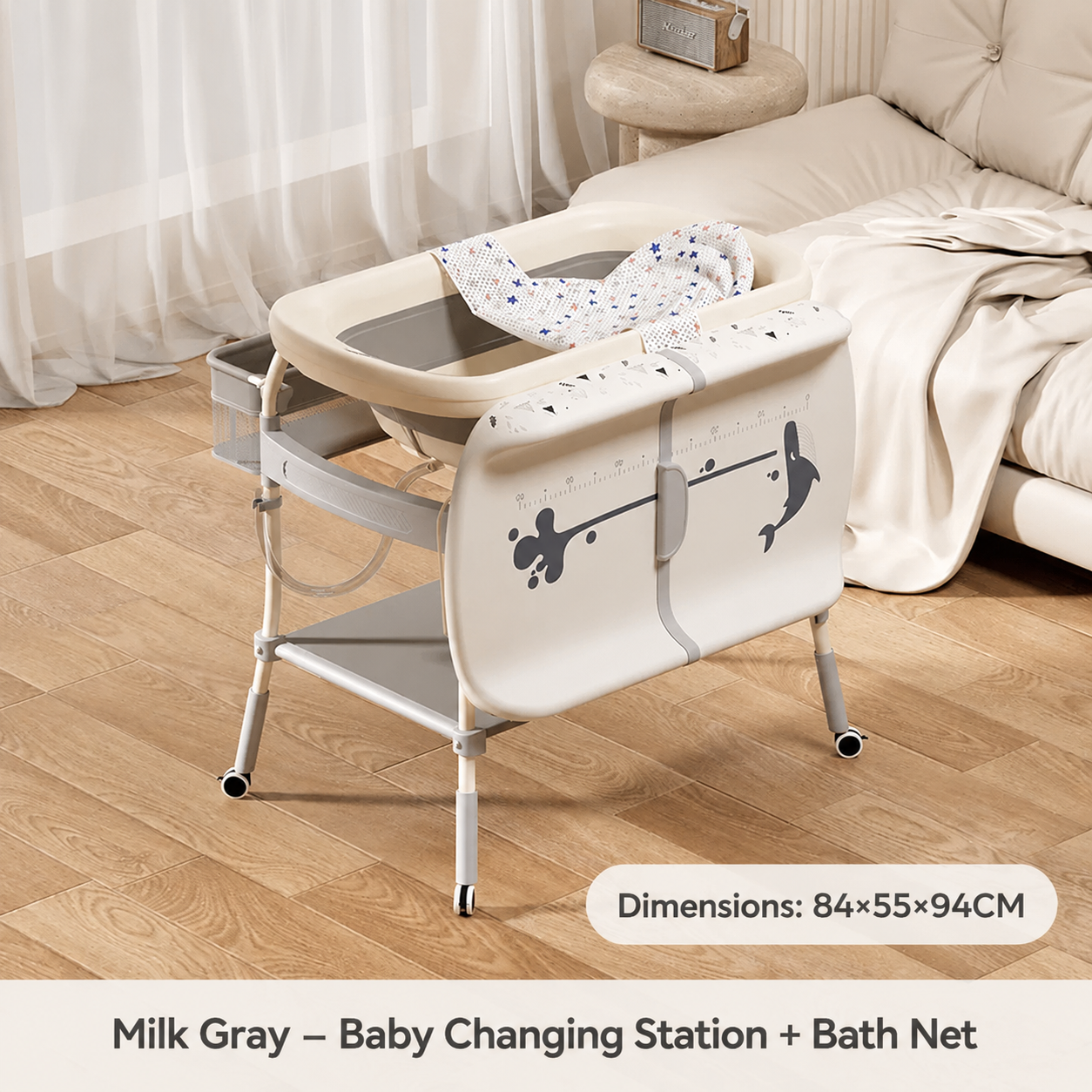 Table à langer pour bébé, version améliorée du filet de bain