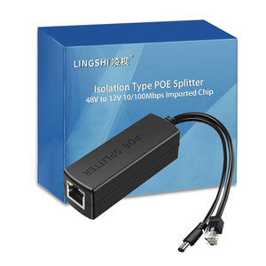 48V PoE to 12V Type-C 1A Power Supply Charge Adapter 10/100Mbps USB Type C 15W 24w Data Power <strong>Output</strong> PoE Splitter Adapter - Product Image 2