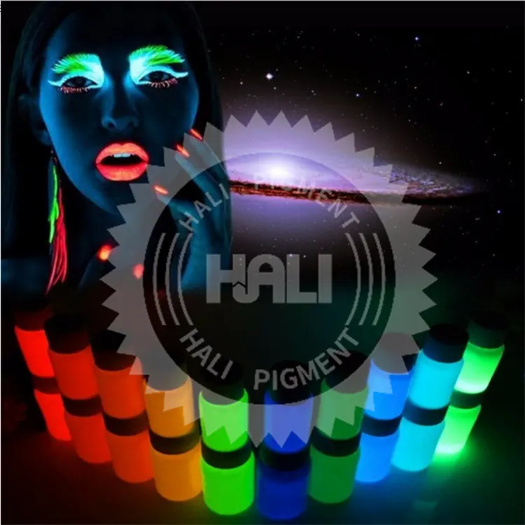HALI Luminous Powder Glow In Dark Phosphor Pigment Luminescent Powder Coating Mixed With Gel Nail Polish