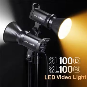 ไฟ SL100D Godox ไฟ LED สองสีสำหรับสตูดิโอ, 2800-6500K สำหรับถ่ายภาพกลางแจ้งวัสดุพลาสติกติดโบว์ - Product Image 6
