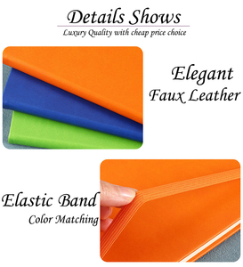 Agendas LOGO personalizado Planificador de regalos promocionales de negocios A6 Impresión Pu Faux Leather Journal A5 Notebook con correa elástica - Product Image 4