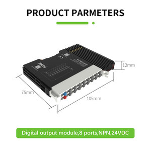 Señal de salida digital PLC del módulo NPN IO Sistema de bus distribuido IP20 compatible con 8 módulos - Product Image 3