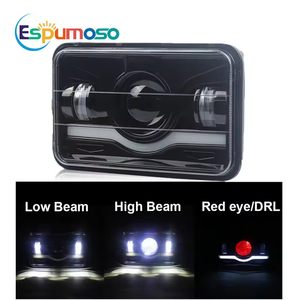 Espumoso車<span class=keywords><strong>Led</strong></span>ヘッドライトアロリングDRLヘッドランプジープトラックオフロードシボレーオートバイ4x6インチ<span class=keywords><strong>Led</strong></span>ヘッドライト12V