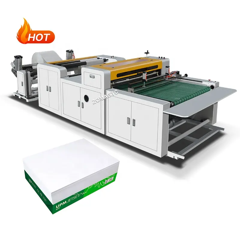 Industrial Ream Paper Making Cutting Packing Machine Automatic A4 Size Paper Cutter Machine Roll To Sheet Paper Guillotine Machi