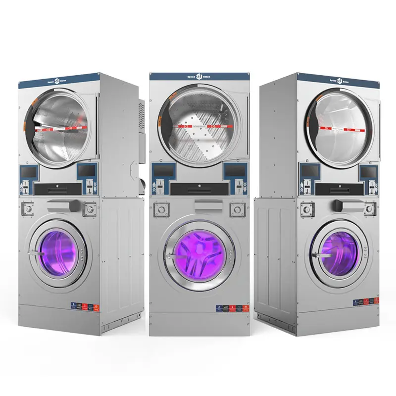 Gewerbliche Waschmaschine und Trockner Selbstbedienung münz gebrauchte Gas-/Elektro heizung Gewerbliche Wäsche stapel Waschmaschine Trockner Maschine