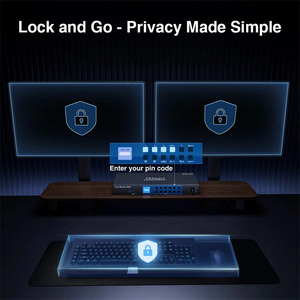 TESmart 4 Port Dual Monitor <strong>KVM</strong> <strong>Switch</strong> Kit DP 4K60Hz with USB 3.0 Docking Station EDID <strong>KVM</strong> Switcher