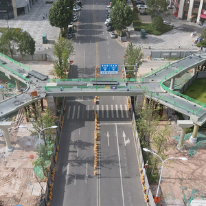 Puente peatonal de estructura de acero de gran envergadura de tamaño personalizado de alta calidad instalado rápidamente