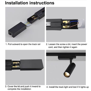 Lámpara de pista Led regulable inteligente montada en superficie, foco de pista lineal, sistema de riel de iluminación de pista, sistema de riel de iluminación - Product Image 5