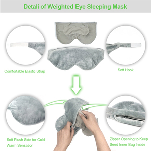 調節可能なアイピロー軽量加熱遮光機能付き睡眠用スタイトリートメントマスクYeux Graine Lin