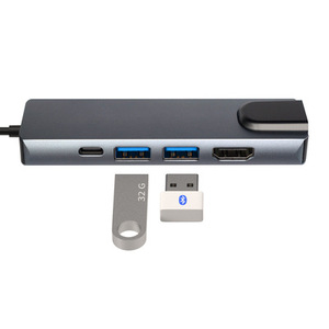 5 IN 1 da tipo C a 4K HDTV USB 3.0 1000M Gigabit RJ45 scheda di rete adattatore multifunzione Dock di espansione Hub USB C - Product Image 4
