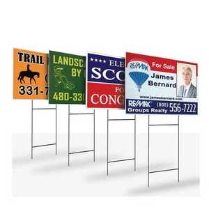 Pp trống bảng trắng dấu hiệu 18x24 Chiến Dịch Bầu Cử Chính Trị sóng nhựa sân dấu hiệu Poly bãi cỏ dấu hiệu với h-cổ phần - Product Image 1