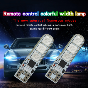 Fabrika kaynağı T10 5050 6SMD uzaktan kumanda ile RGB çok renk değiştirme LED lamba oto araba led iç müzik dans işık - Product Image 2