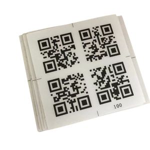 Benutzer definierte gedruckte variable QR-Code-Etiketten Vinyl-Aufkleber Barcode-Aufkleber Vinyl-Kleber QR-Code gestanzte Aufkleber Aufkleber