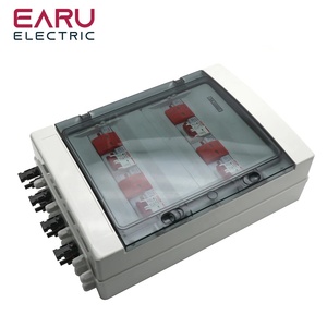 500V <strong>4</strong> <strong>Input</strong> <strong>4</strong> <strong>Output</strong> Solar Photovoltaic PV <strong>Combiner</strong> Box Protection DC Fuse MCB SPD Waterproof Box IP65 With Lightning