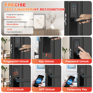 Akıllı erişim konut anahtarsız yatak odası dijital parmak izi giriş kapı kilidi ile elektronik dış kapı kilidi biyometrik kilit - Product Image 3